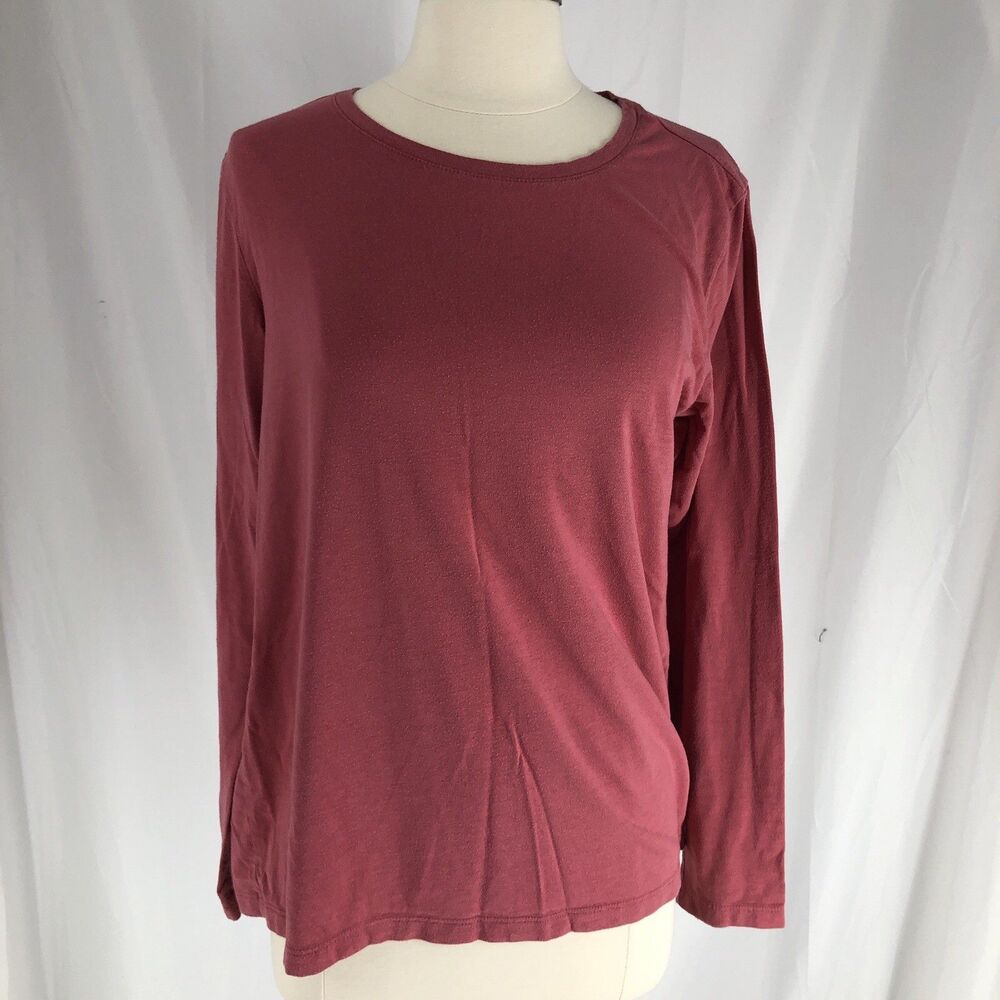 Coldwater Creek Pink Long Sleeve Top Womens Sz PL Minimal Classic Travel